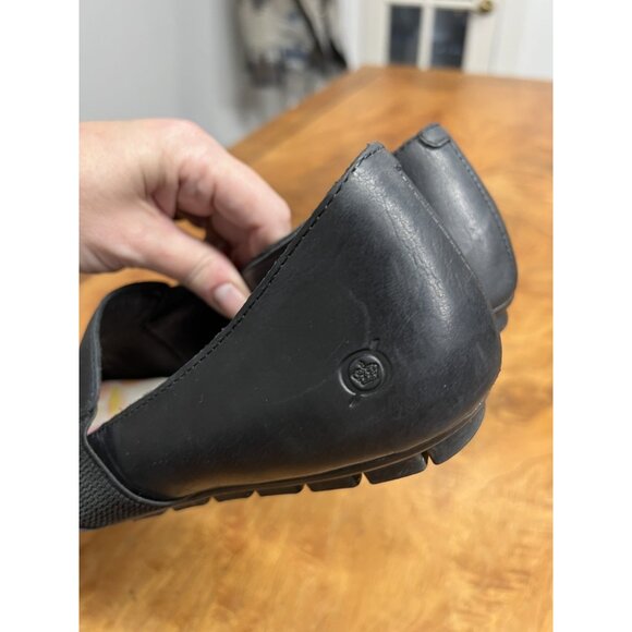 BORN Sebra Women's 9 M Flats Shoes Black Leather Slip On Comfort Loafers Walking - Picture 4 of 9